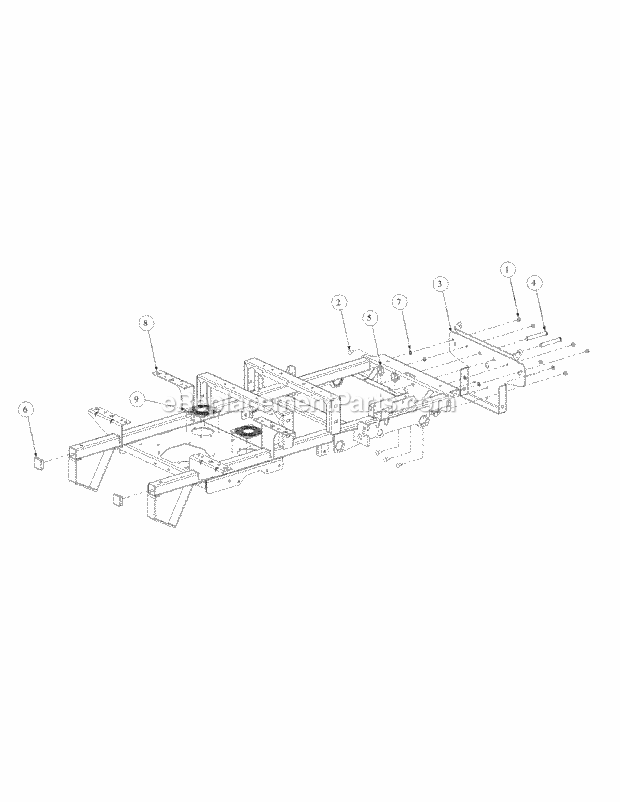 Frame Assembly Diagram and Parts List for M60-KW 53BB5D8X750 Cub Cadet Sprayer